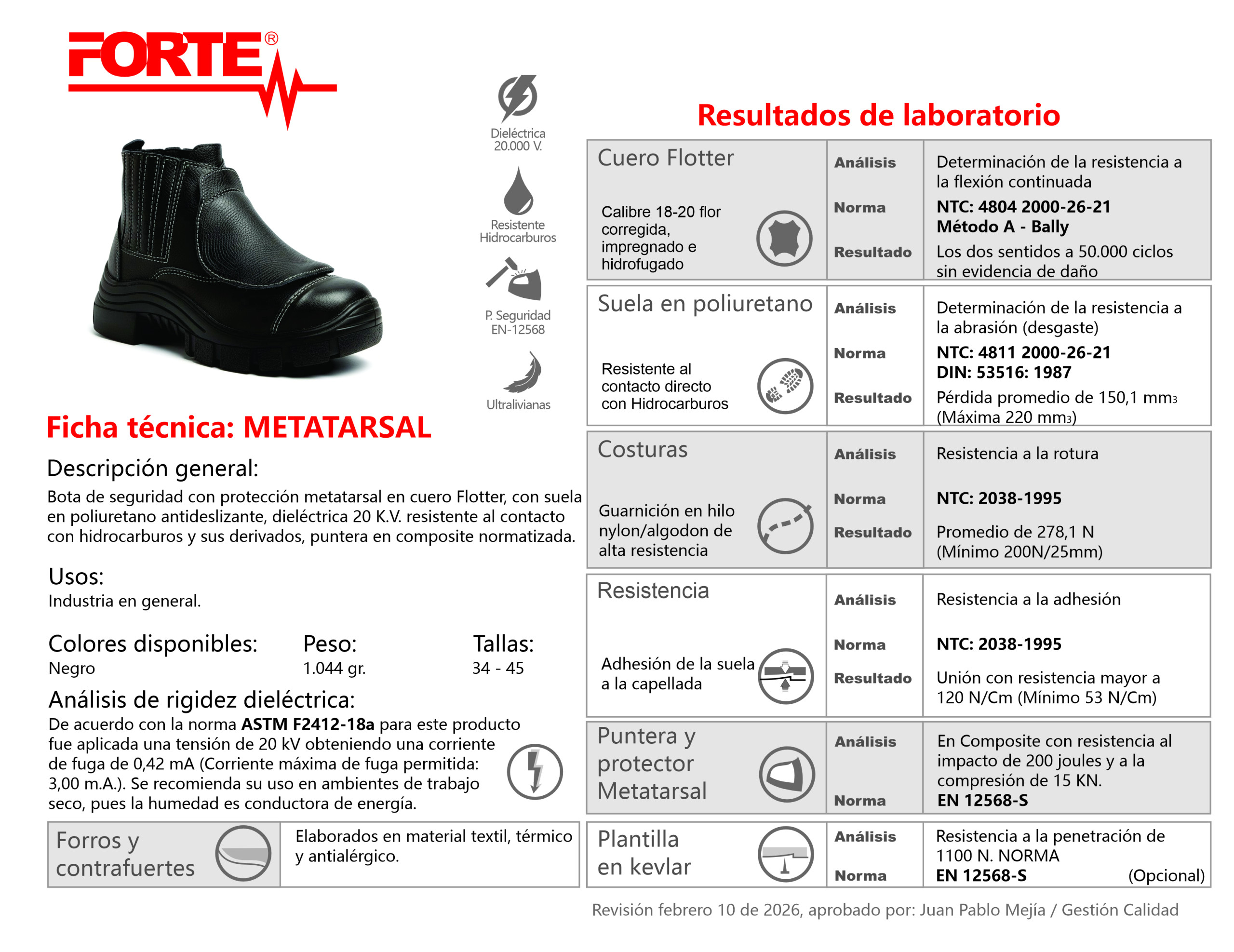 bota de seguridad con proteccion metatarsal calzado industrial zapatos con puntera