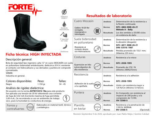 BOTAS DE SEGURIDAD CAÑA ALTA