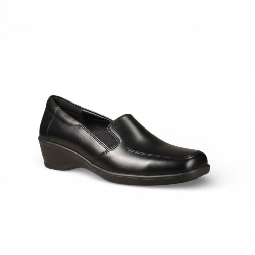 zapato para dama en cuero de dotacion con suela en caucho