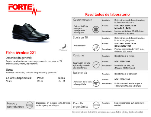 zapato elegante de dotación para caballero linea institucional