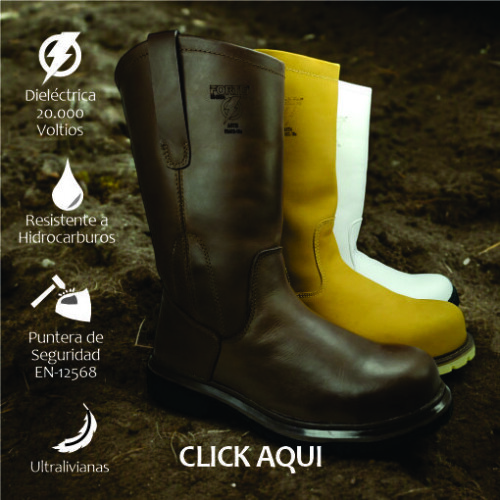 Botas de seguridad soldador caña alta / Cumplen normas: ASTM F2412/18a EN 12568