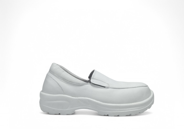 zapatos blancos con puntera de seguridad